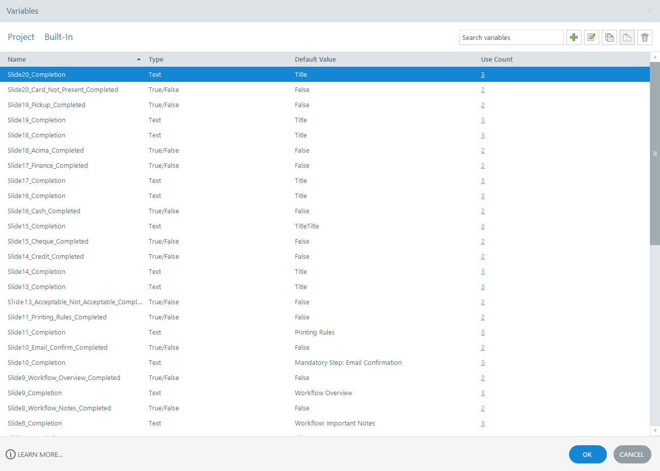 Storyline trigger implementation